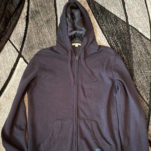 Size Medium - Burberry Brit Men's Navy Blue Hoodie
